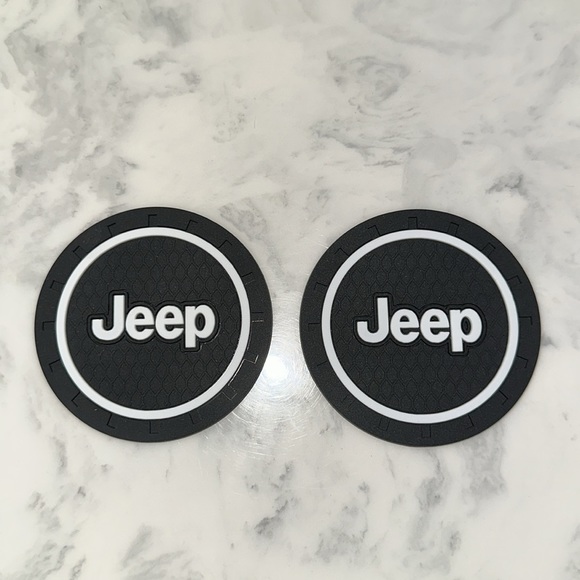 🆕 JEEP Car Cup Holder Coasters - Picture 1 of 6